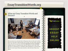 Tablet Screenshot of essaytransitionwords.org